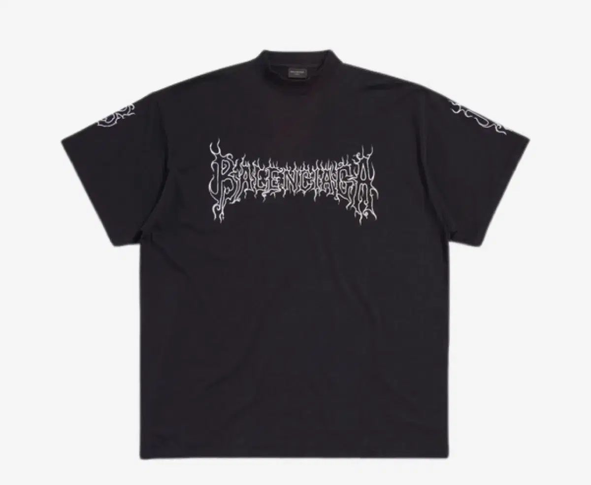 【雷市場（ポンジャン）商品韓国直送】 2 BALENCIAGA(バレンシアガ) ダークウェーブ オーバーサイズ Tシャツ 黒 未使用