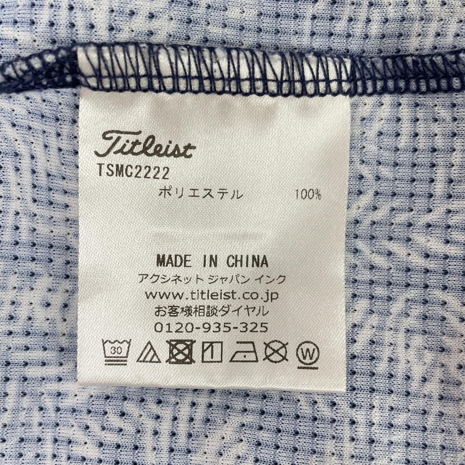 Titleist ポロシャツ L ネイビー/ホワイト 中古 メンズ タイトリスト Titleist 半袖ポロシャツ L ネイビー