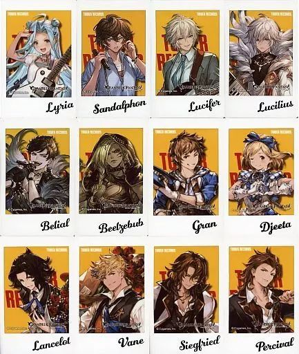 キャラカード　全12種セット 「GRANBLUE FANTASY-グランブルーファンタジー-×TOWER RECORDS キャラナップコレクション」 中古】キャラカード 全12種セット 「GRANBLUE FANTASY-グラン