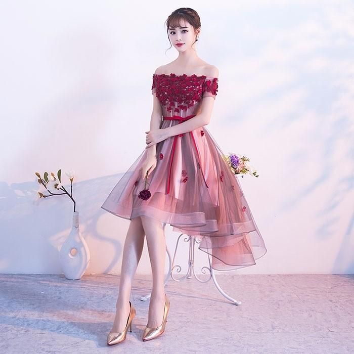 パーティードレス 演奏会 韓国 ぽっちゃり フィッシュテール オフショルダー 編み上げタイプ 大きいサイズ 披露宴 司会者 20代 30代 レース