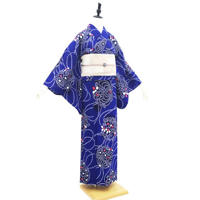 中古】 夏物 本場有松鳴海絞り 浴衣 リサイクル 有松 ゆかた