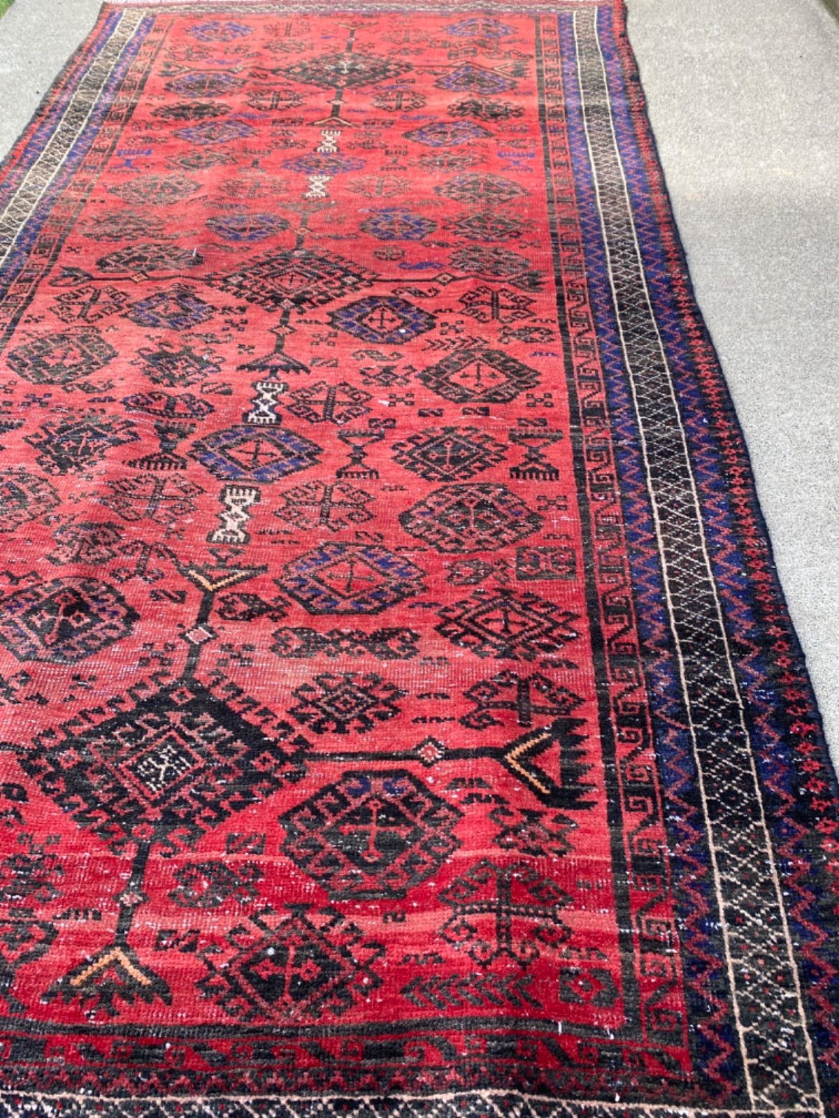 190×110cm【アフガニスタン 手織りオールドキリム】トライバルラグ 190×110cm【アフガニスタン 手織りオールドキリム】トライバルラグ 190