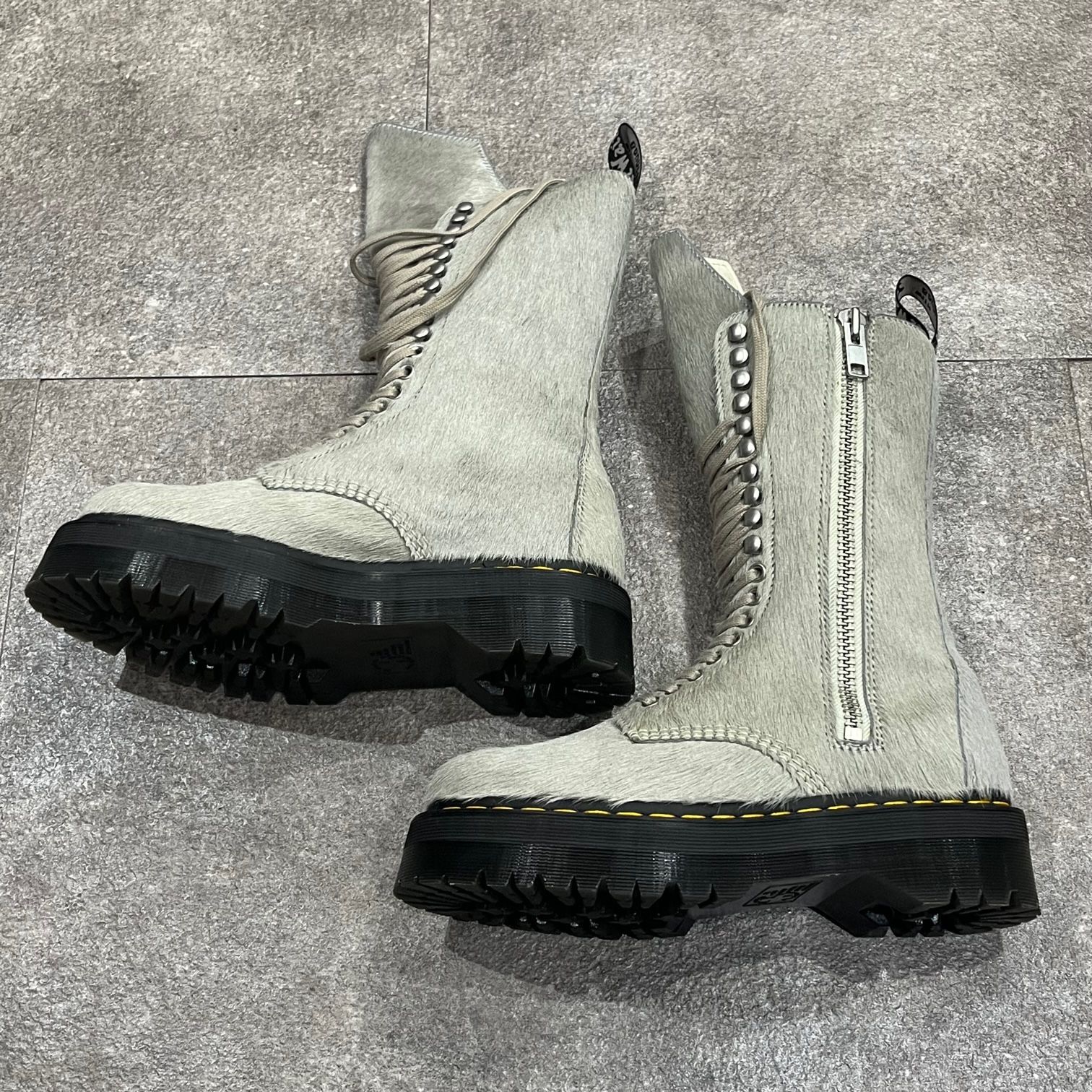 定価116600円 新品 RICK OWENS DR. MARTENS 1918 ハラコ 18