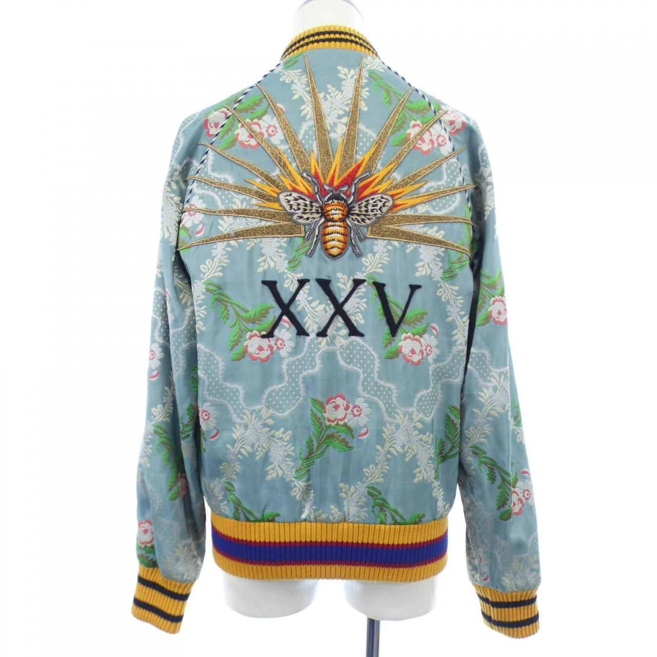 GUCCI グッチ スカジャン 緑 グレー 44 楽天市場】【中古】GUCCI2003SS トムフォード期 鳥蝶花刺しゅう