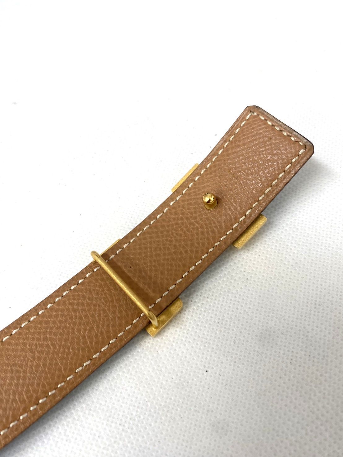 美品 エルメス HERMES コンスタンス Hベルト レザー ゴールド