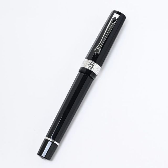 サンティーニ SANTINI 万年筆 ブラックダイヤモンド ブラック シルバー 日本未発売 世界 98本 筆記具 MADE IN ITALY サンティニ