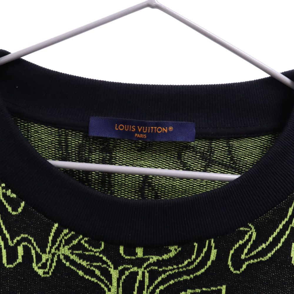 LOUISVUITTONウェイビーモノグラム コットンクルーネックニットセーター