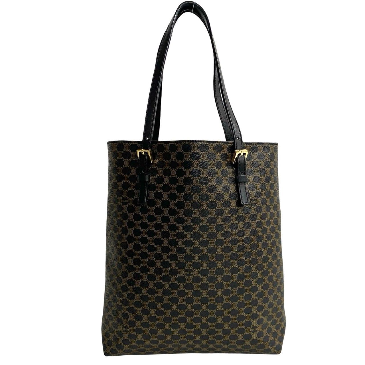 専用 貴重 正規品 CELINE セリーヌ ハンドバッグ マカダム ブラゾン ほぼ未使用 セリーヌ マカダム ブラゾン レザー ハンドバッグ