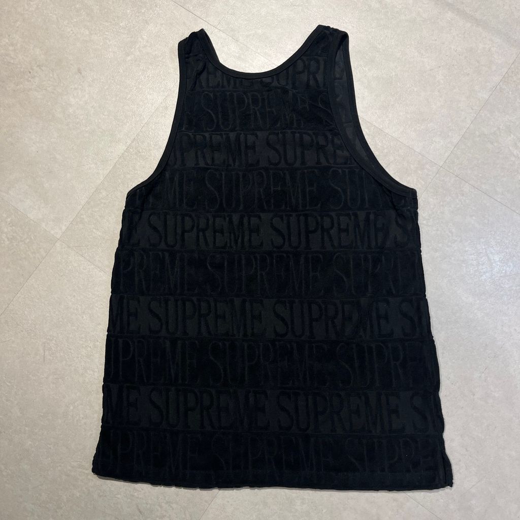 SUPREME シュプリーム 17SS Stripe Logo Terry Tank Top タンク