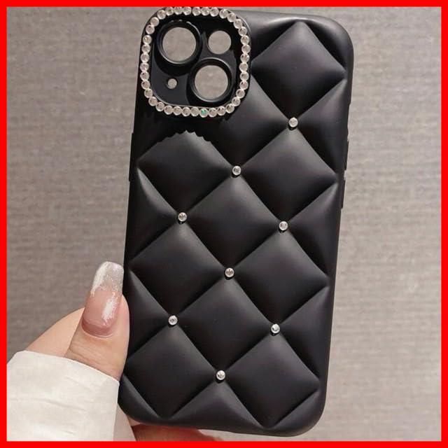 ブラック キルティング iPhoneケース ÉMU ブラックキルティングiPhoneケース | emu.official.store