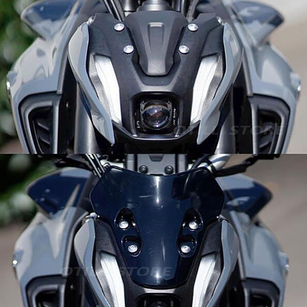 ヤマハMT - 07トレーサー用オートバイパーツ 改造用ブラックフロントウィンドウデフレクター