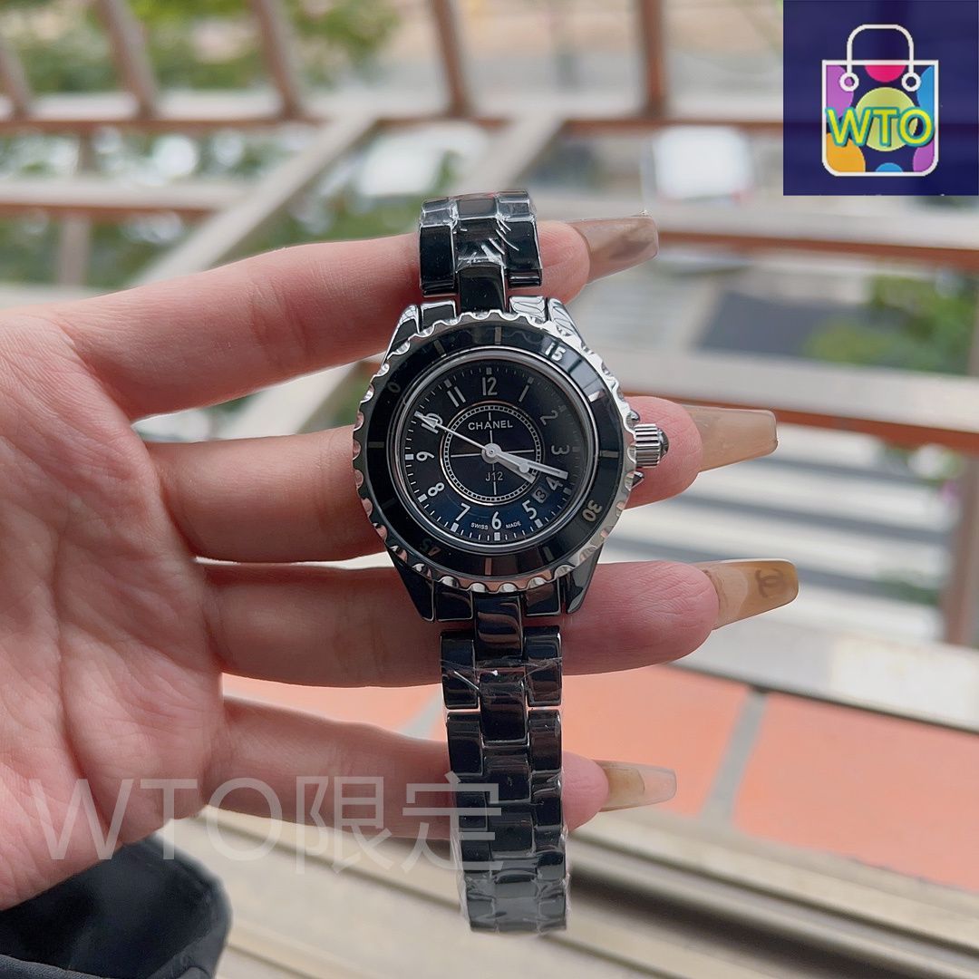 並行輸入品CHANELクォーツ12JレディースHIRO CHANEL シャネル J12 33 H0682 ブラック文字盤 CE/SS セラミック