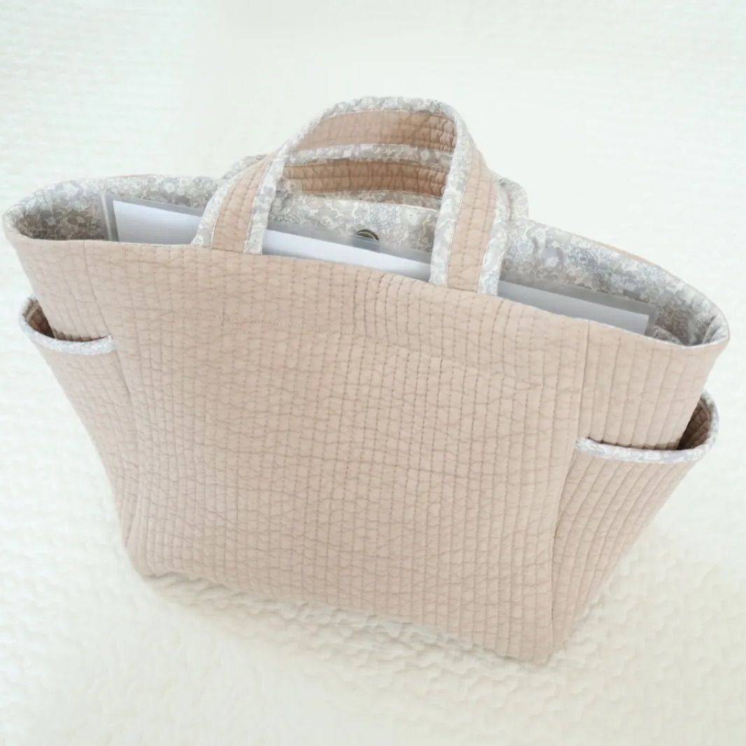 【専用】ヌビ×リバティ トートバッグ ヌビバッグ リバティA ピンク ラセンビィコットン ヌビ 花柄