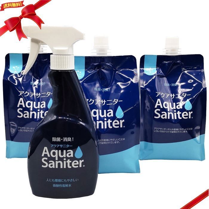 アクアサニター 詰替え1L x 3パック 本体ボトル付き