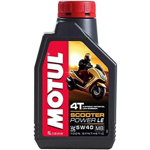 MOTUL(モチュール) SCOOTER POWER LE(スクーター パワー エル・イー) 5W40 バイク用100%化学合成オイル 1L[正規品]