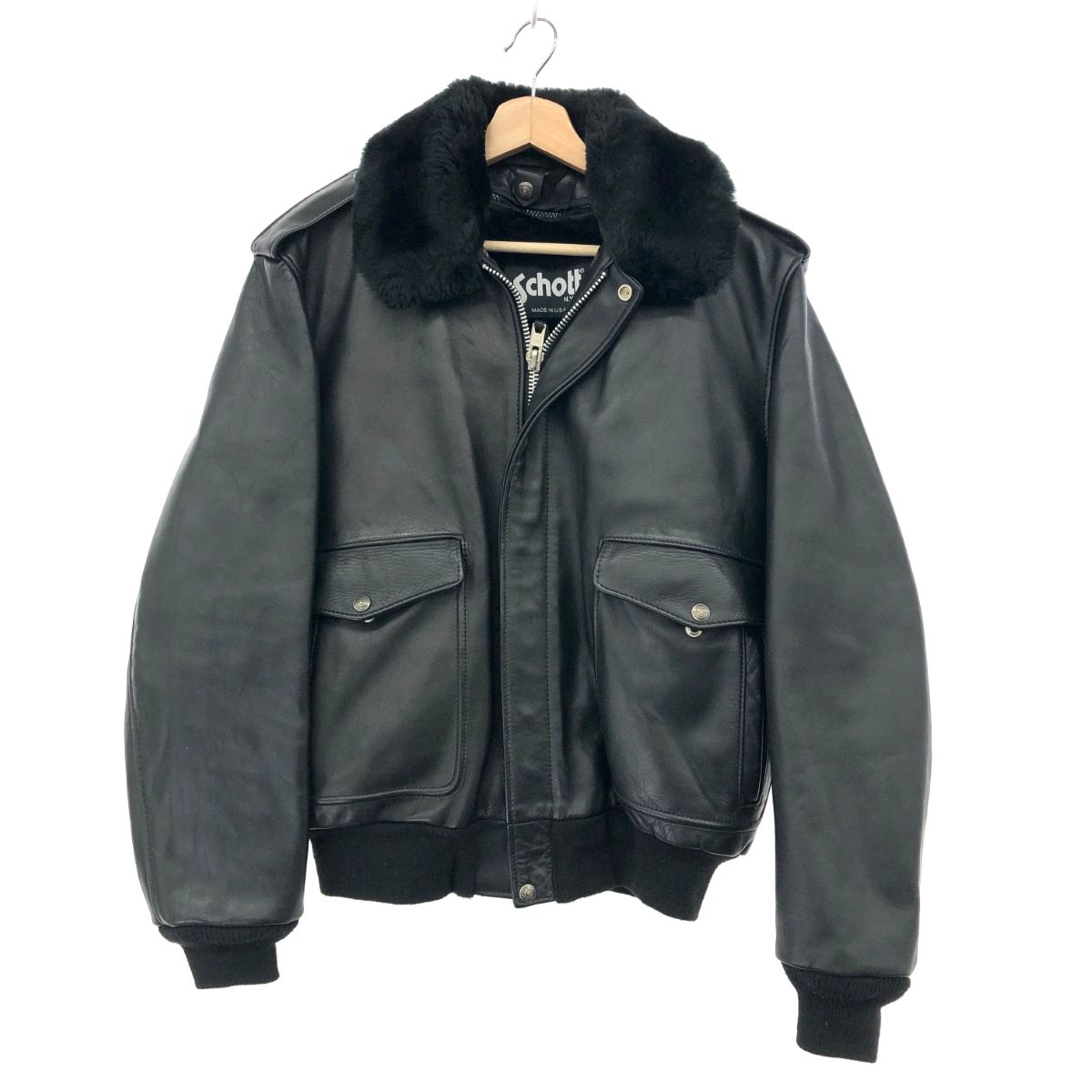 schott ショット レザージャケット ブラック メンズ