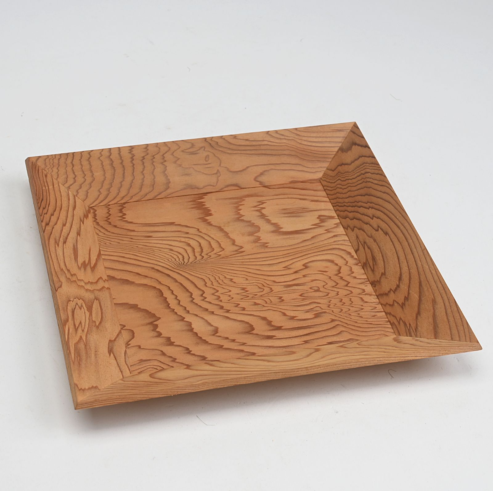 平安指物師 廣斎 作 野山杉 四方盆 官休庵 三代 木津宗詮 書付