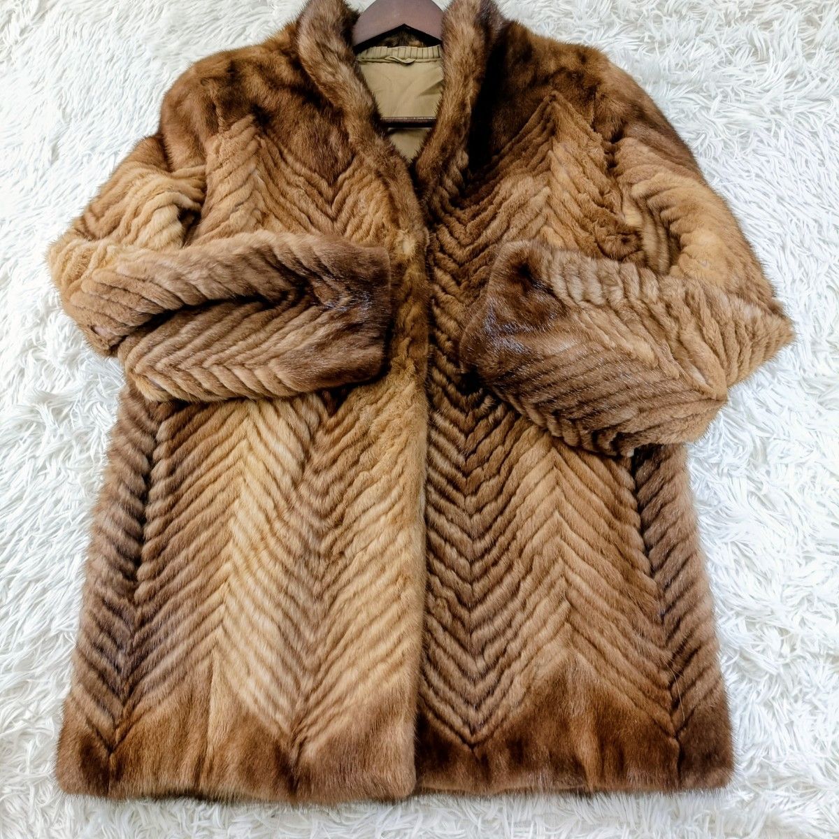 最高級毛皮 デミバフミンク ミンクコート ハーフコート