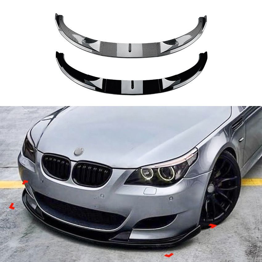 BMW 5シリーズ E60 E61 2005-2010 M5 前バンパーフロントリップスポイラー フロントアンダースポイラー 外装パーツ ABS素材 カーボンファイバー調 |6.16