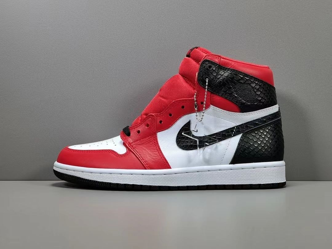 Nike Air Jordan Retro 1 Satin Red  CD0461-601 Snakeskin