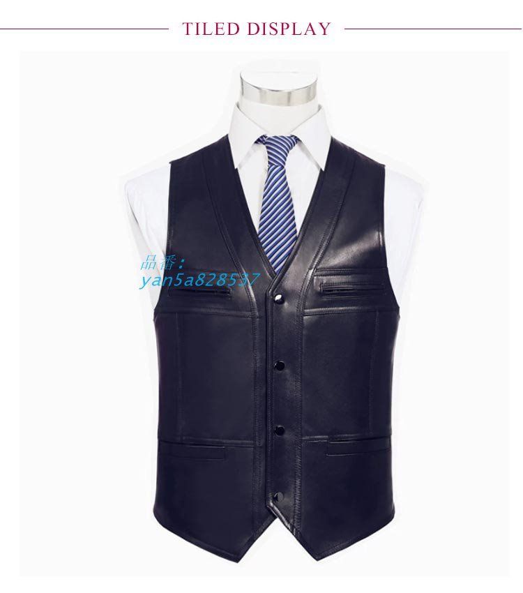 レザーベスト ベスト カジュアル ジレベスト ベスト前開き バイク用ベスト 上級羊革 通勤 チョッキ フォーマル メンズ yan5a828537 KANDAIZUMI_COM