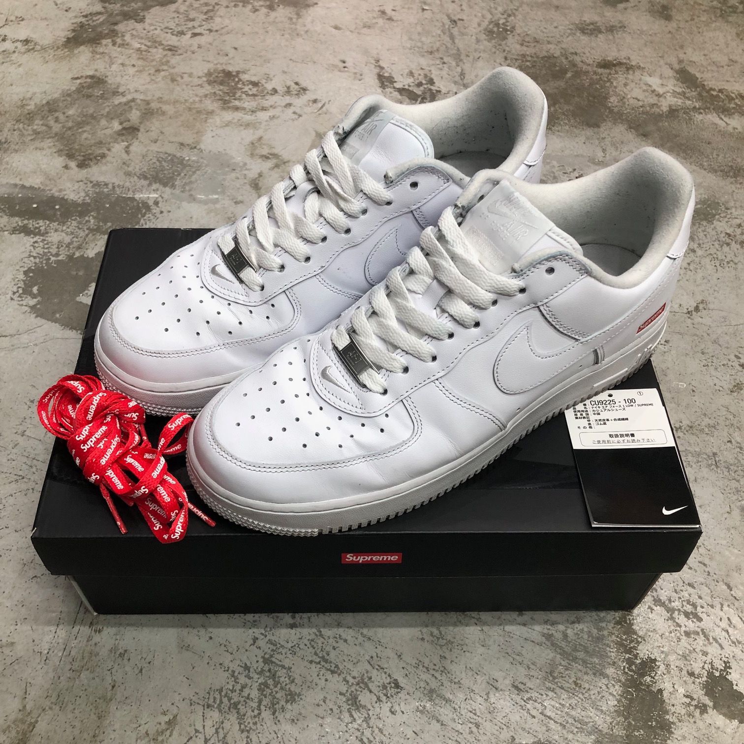 国内正規 Supreme Nike Air Force 1 Low CU9225-100 エア