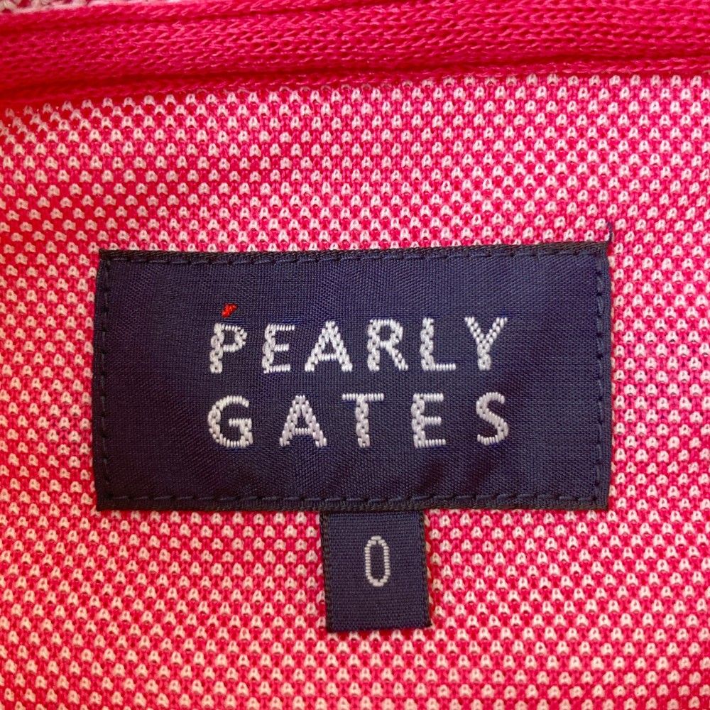 サイズ：0 PEARLY GATES パーリーゲイツ ノースリーブポロシャツ