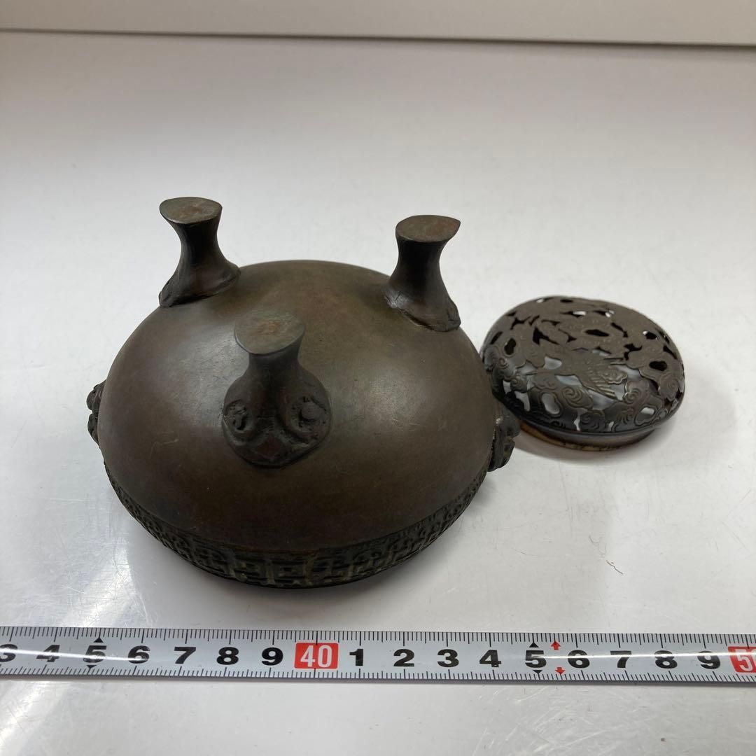 古銅 銀火屋香炉 重さ512g 幅約12㎝ 本Y5-0306 トトサ WWW_IBETON_RU