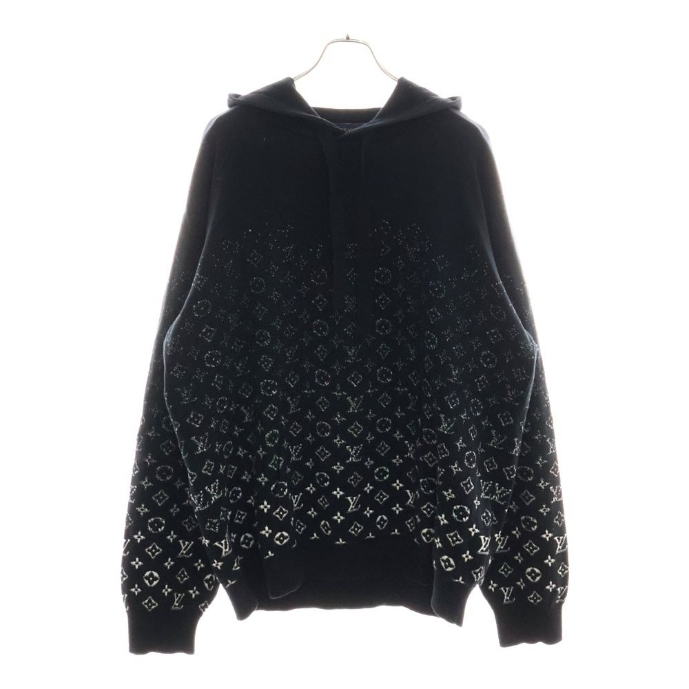 LOUIS VUITTON ルイヴィトン 22AWモノグラムグラディエント プルオーバー ニットパーカ ブラック RM222Q USO HNN45W