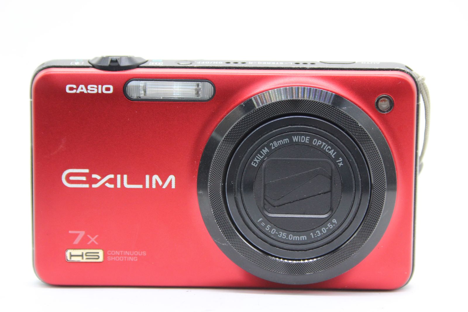 返品保証】 カシオ Casio Exilim EX-FC200S レッド 28mm Wide 7x