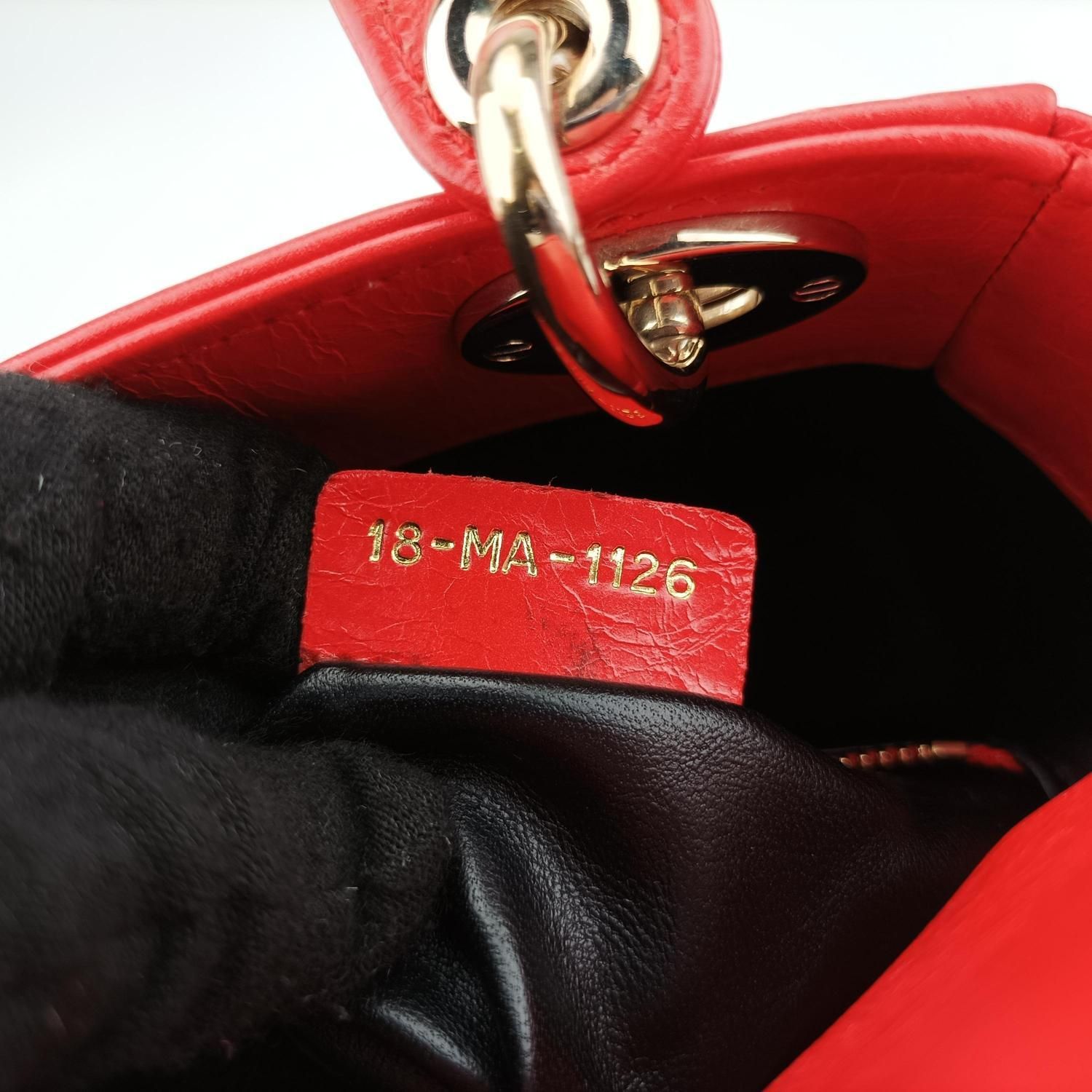 クリスチャンディオール Christian Dior ショルダーバッグ レディース ミニ スパンコール　レディ ディオール レッド レザー 18-MA-1126