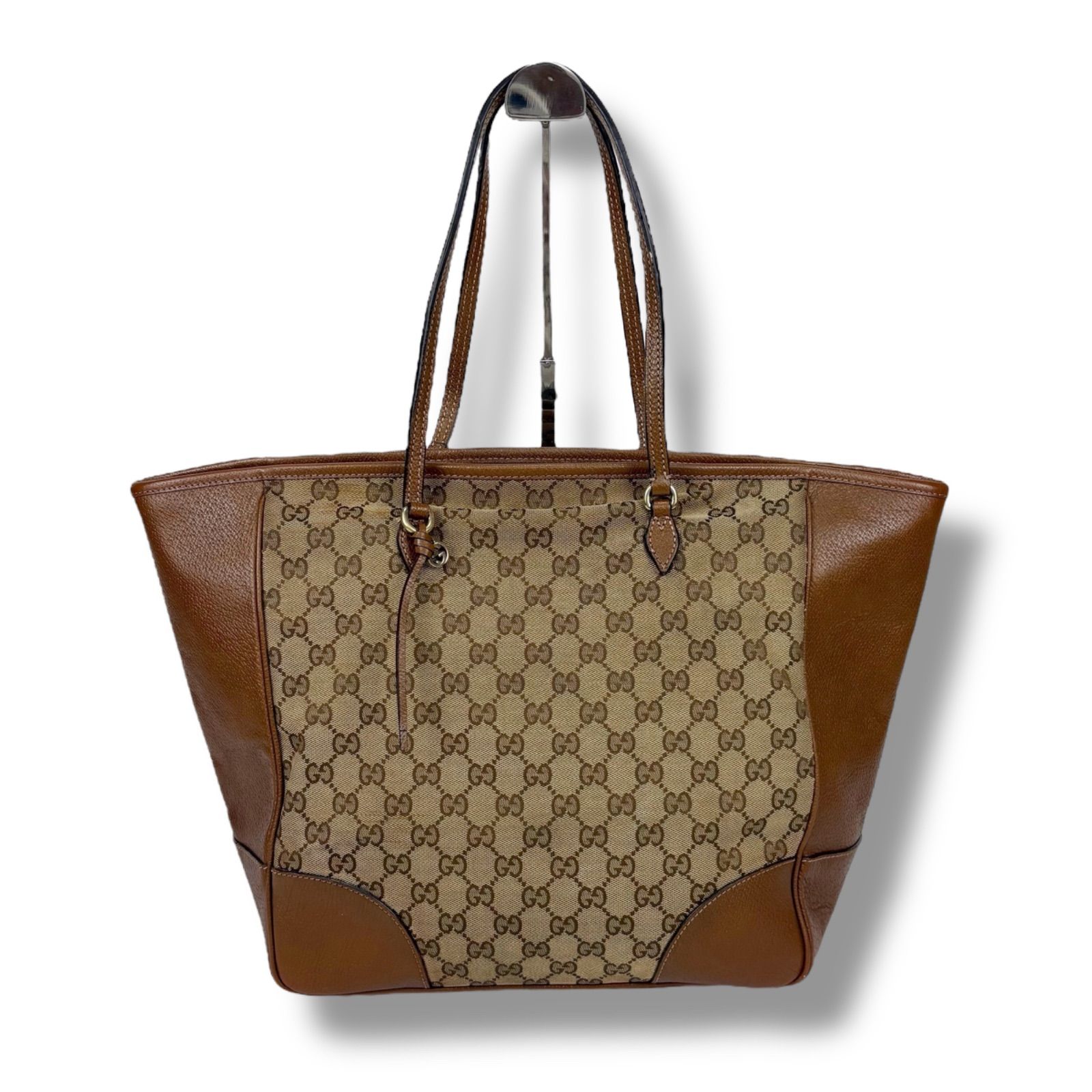 グッチ GUCCI トートバッグ ブラウン GGキャンバス インターロッキング 