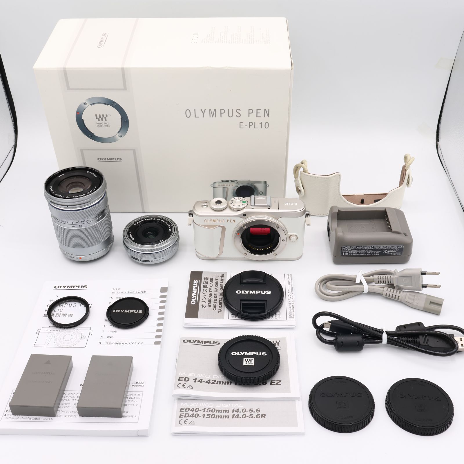 オリンパス OLYMPUS PEN E-PL10 EZダブルズームキット [ホワイト] 価格