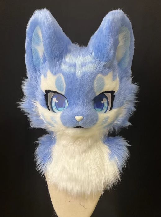 着ぐるみヘッド 猫 NO.134 青 虎 全頭ヘッド ケモノ ファースーツ ぬいぐるみ コスプレ コスチューム kigurumi