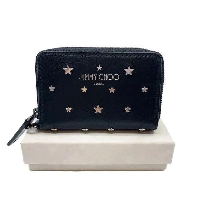 JIMMYCHOO 新品同様 DANNY Silver フラット スタースタッズ付き Black