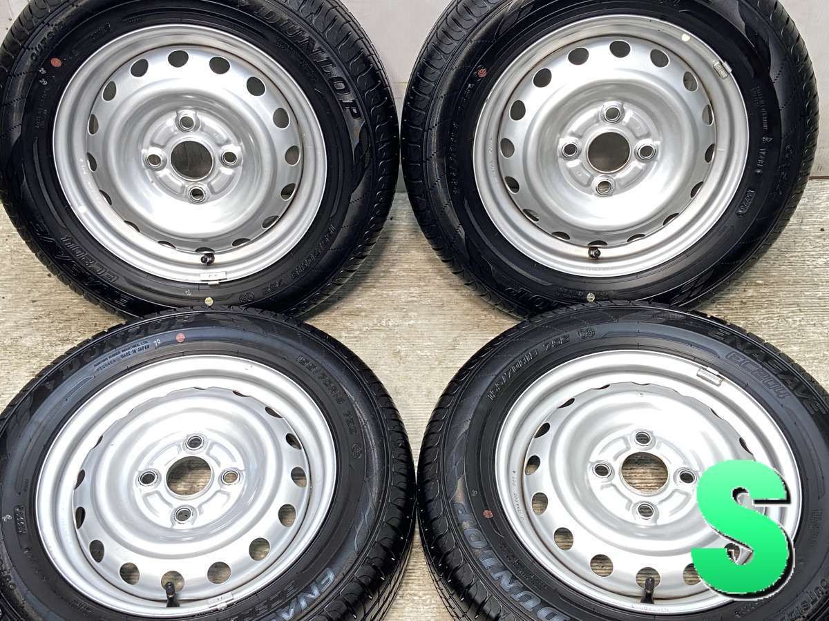 155|70R13 ダンロップ エナセーブ EC204 ダイハツ純正 13x4.0 100-4穴 タイヤ サマータイヤ ホイールセット 4本セット s13250422008