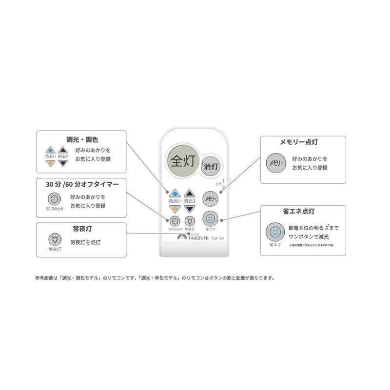 8畳 昼光色～電球色