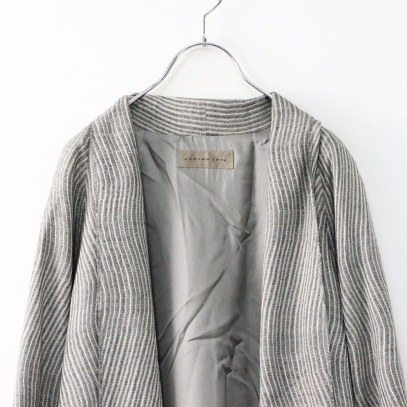 ヨーガンレール Jurgen Lehl シルク ウール ウェーブストライプ コート