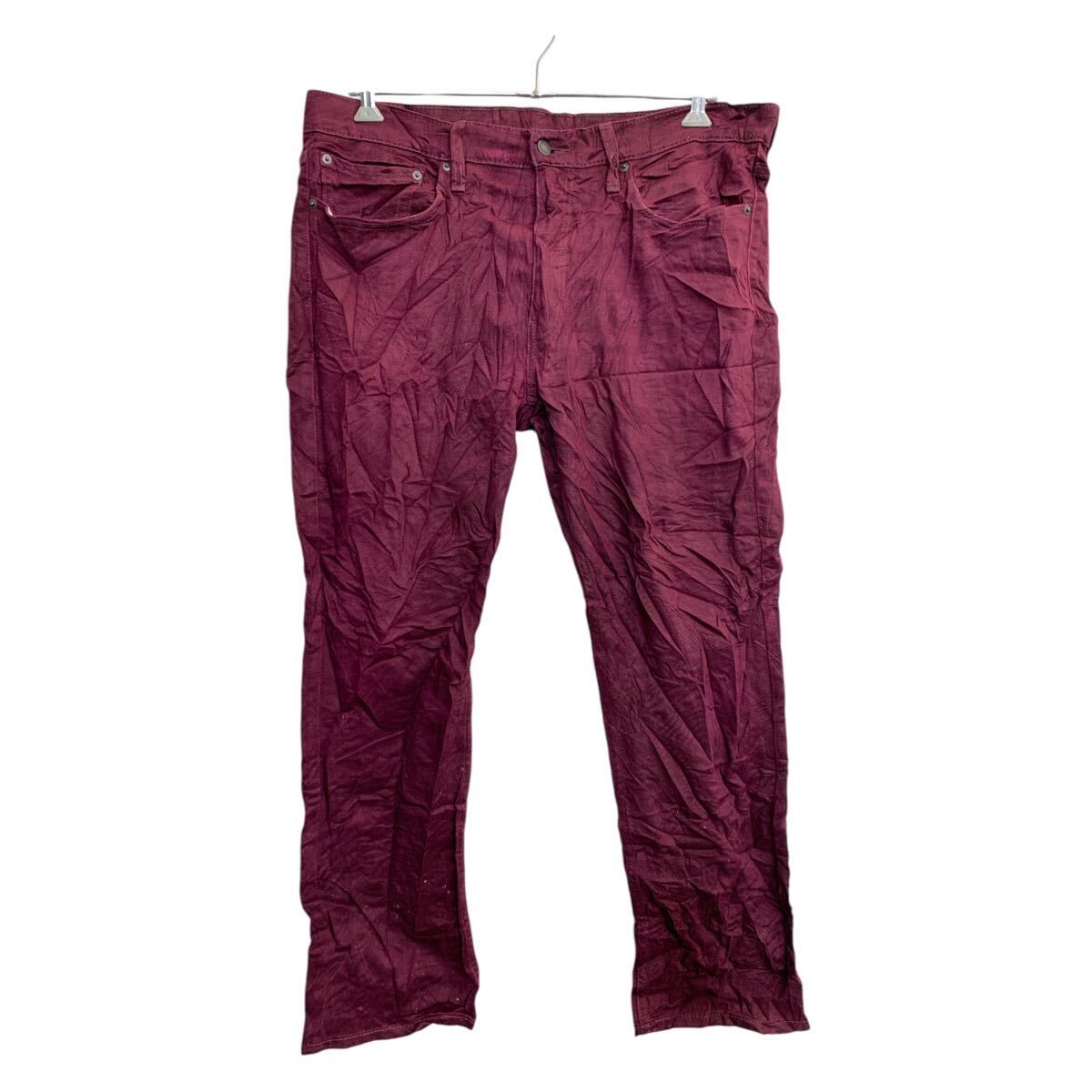 Levi's 514 デニムパンツ W36 リーバイス スリムストレート ビッグサイズ ボルドー 古着卸 アメリカ仕入 2502-560