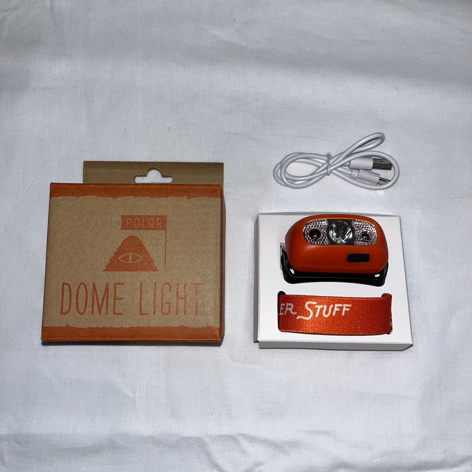 【新品】POLER LIGHT ポーラーライト LED ヘッドライト ヘッドランプ USB充電 キャンプ用品