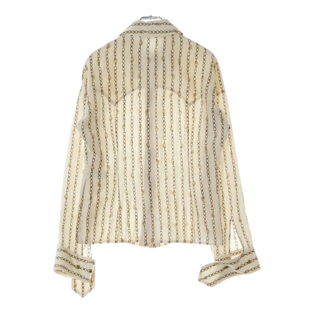 クロエ CHLOE シャツ ブラウス 総柄 シルク 長袖 34 ピンクベージュ 黒 白 13AHT90-13A026 /YM レディース Chloe - Chloe フランス製 レース 刺繍 シャツの通販 by CYCLE
