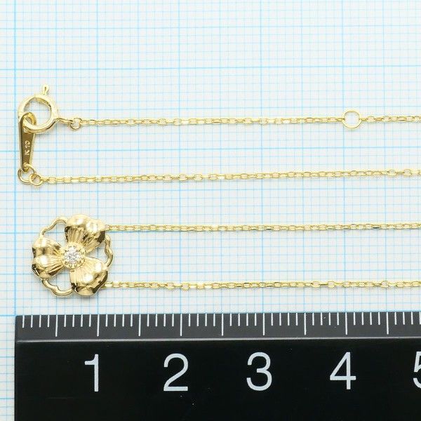 K10YG ネックレス necklace ダイヤ 総重量約1.2g 約40cm FORTGASGNV_COM_BR