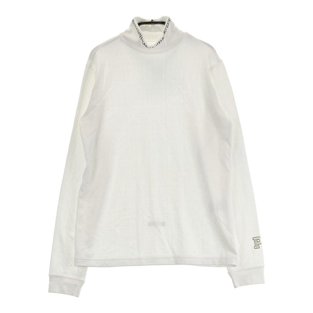 サイズ：2 PEARLY GATES パーリーゲイツ  ハイネック長袖Tシャツ  ブラック系 [240101434224] ゴルフウェア レディース ストスト PEARLY GATES パーリーゲイツ ハイネック長袖Tシャツ ブラック系