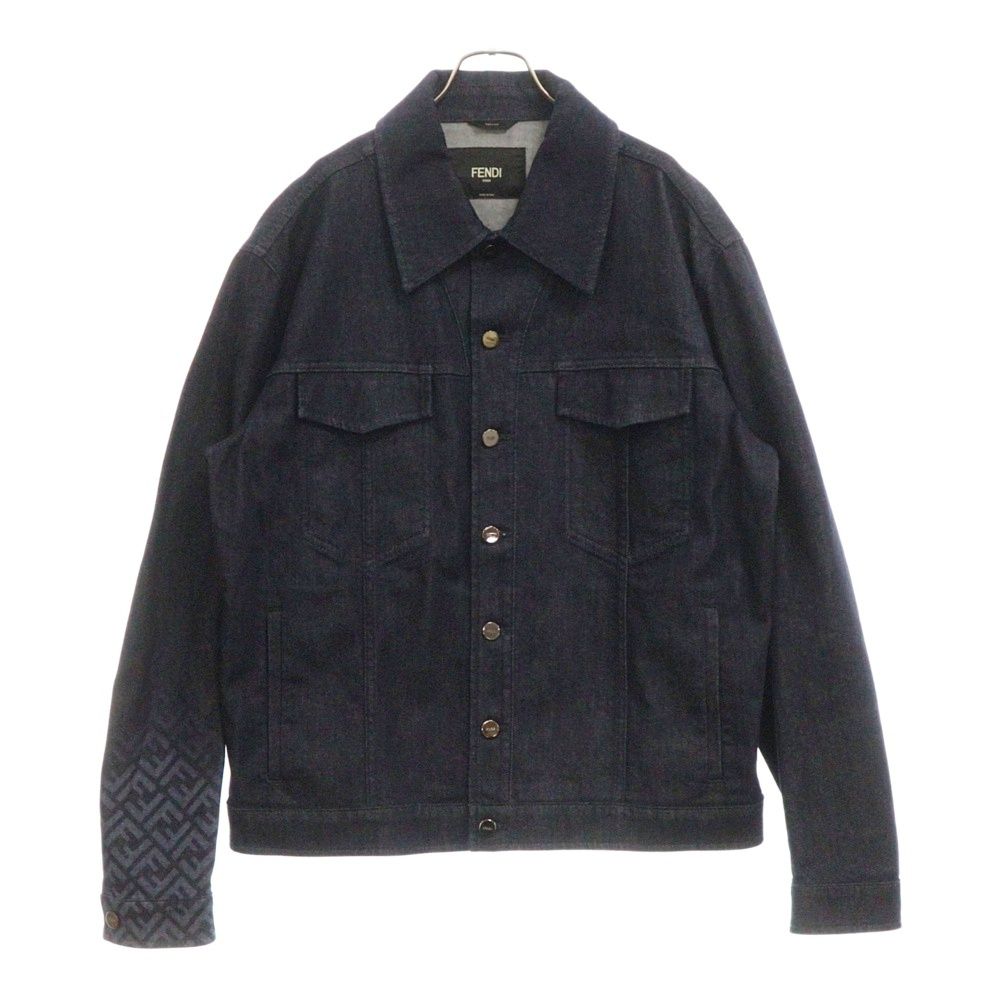 FENDI (フェンディ) 24SS DENIM JAKET 袖ズッカプリントデニムジャケット FW0428AQLU F0QA2 インディゴ