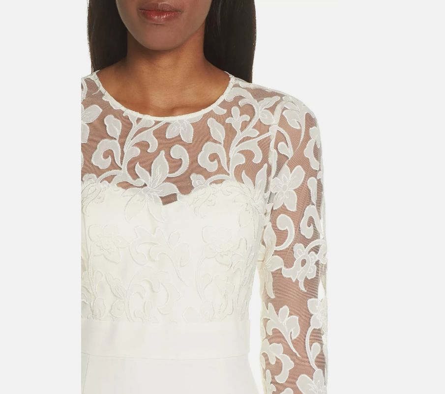 新品】イライザジェイ US8 美しいアイボリーのロングドレス  