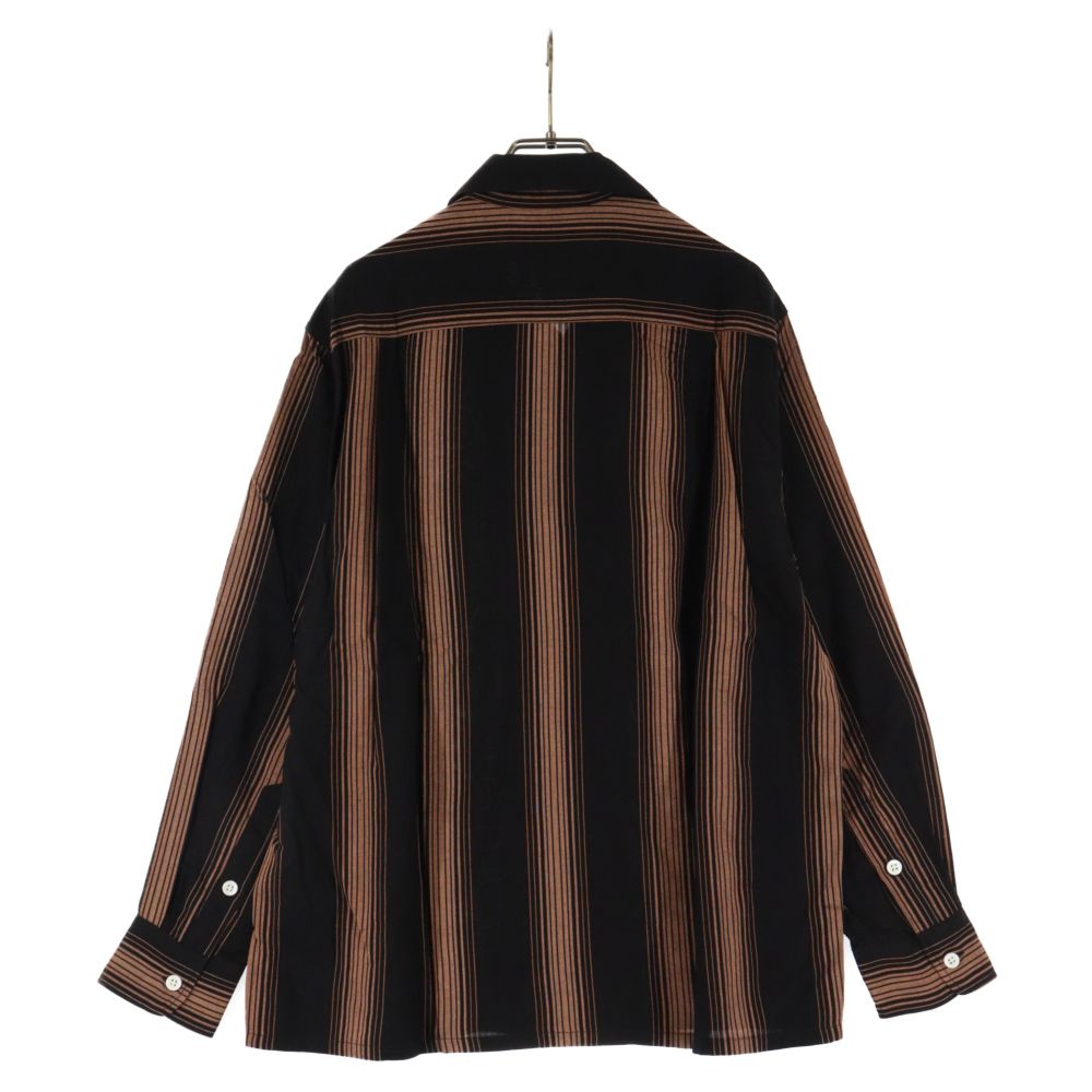 美品 WACKO MARIA ストライプ レーヨン オープンカラーシャツ WACKO MARIA/STRIPED OPEN COLLAR SHIRT（GREEN）［ストライプ