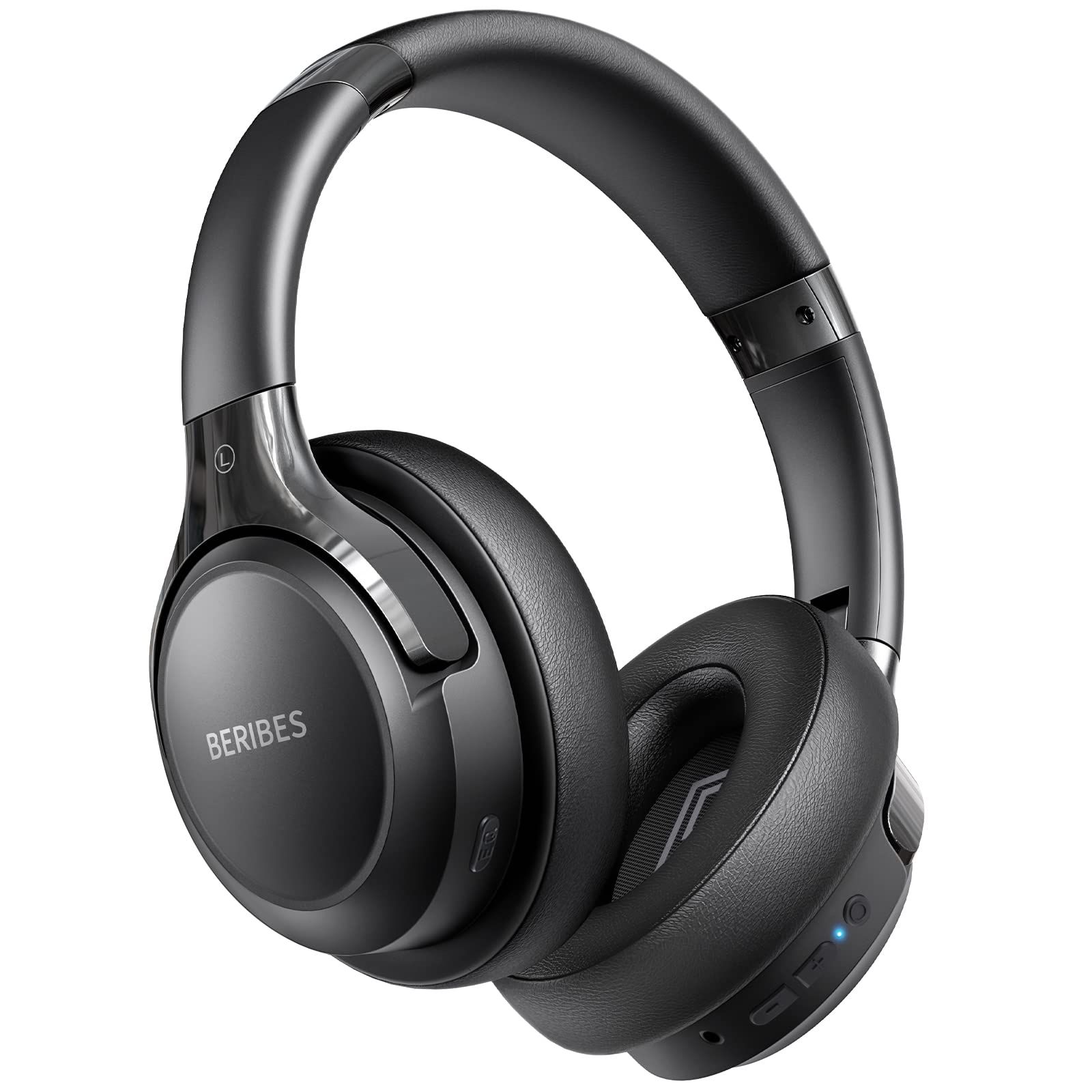 BERIBES ヘッドホン bluetooth 65時間再生 6つのEQモード ワイヤレスヘッドフォン Bluetooth5.3 重さはわずか180g 快適なフィット感 マイク付きヘッドホン HIFIステレオ 有線 無線 両用 遮音 密閉型