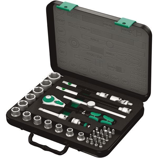 WERA ヴェラ 差込角3|8DR 38点組 ZYKLOP ソケットレンチ セット 003596 工具 ツール DIY 作業工具 道具 レンチ