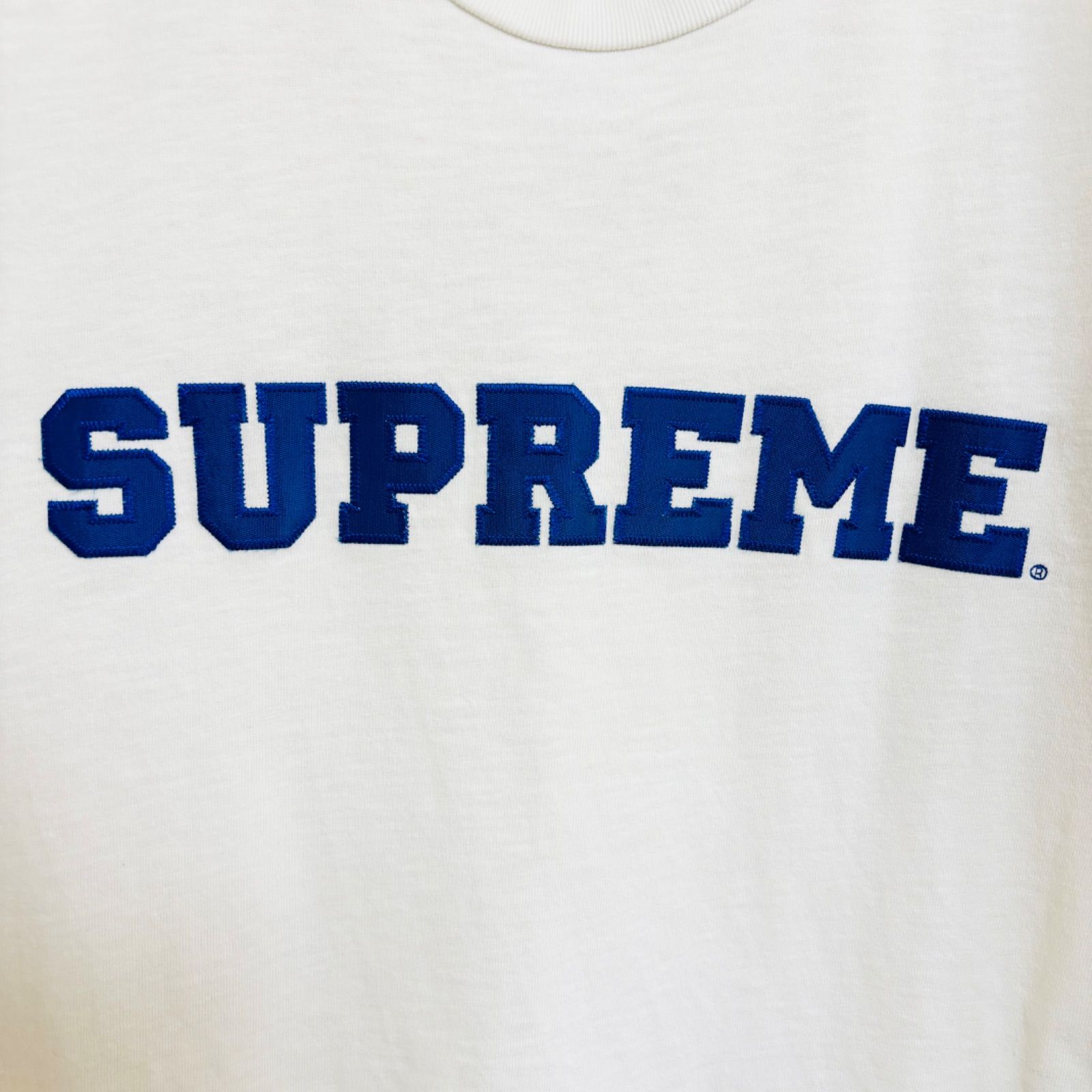 SUPREME シュプリーム カレッジロゴ 半袖 Tシャツ 17SS Collegiate Logo Tee メンズMサイズ ホワイト