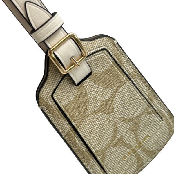 ☆値下げ☆コーチ ネームタグ シグネチャー ラゲッジタグ ライトカーキ